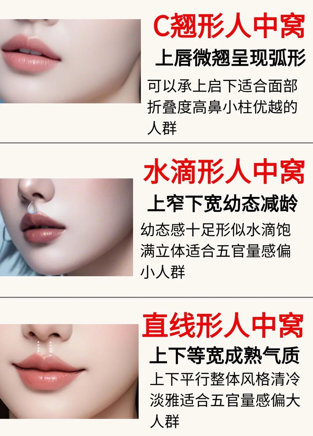 “人中长”不美观？那什么算是好看的人中？