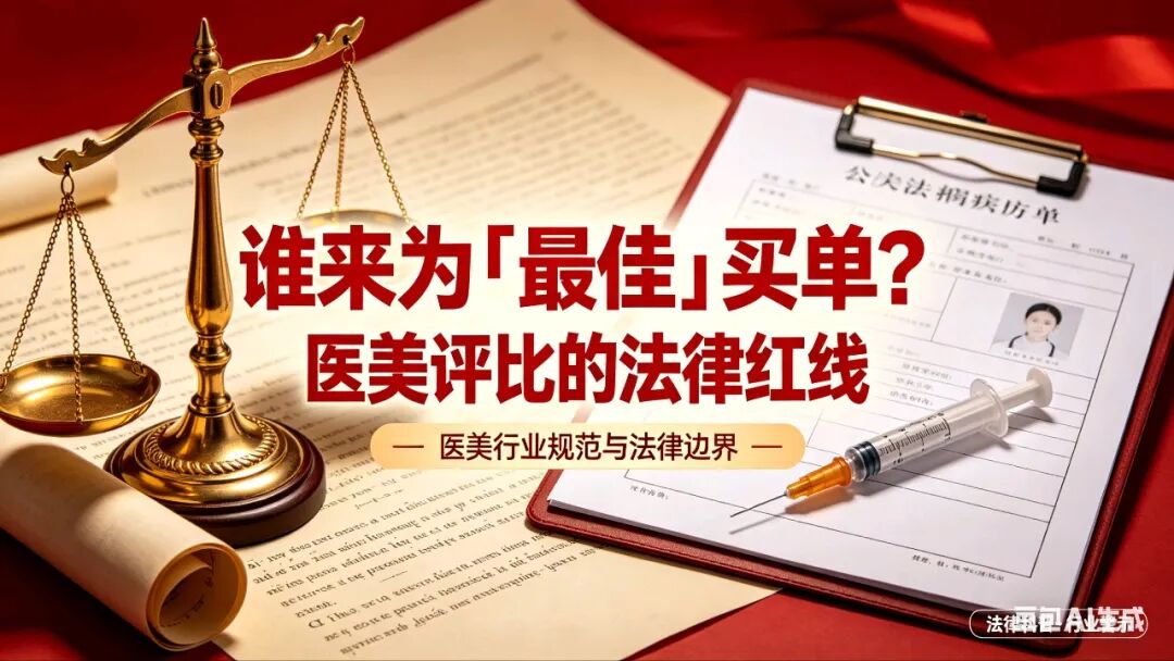 医美评比的法律红线与变相评比的七张面孔