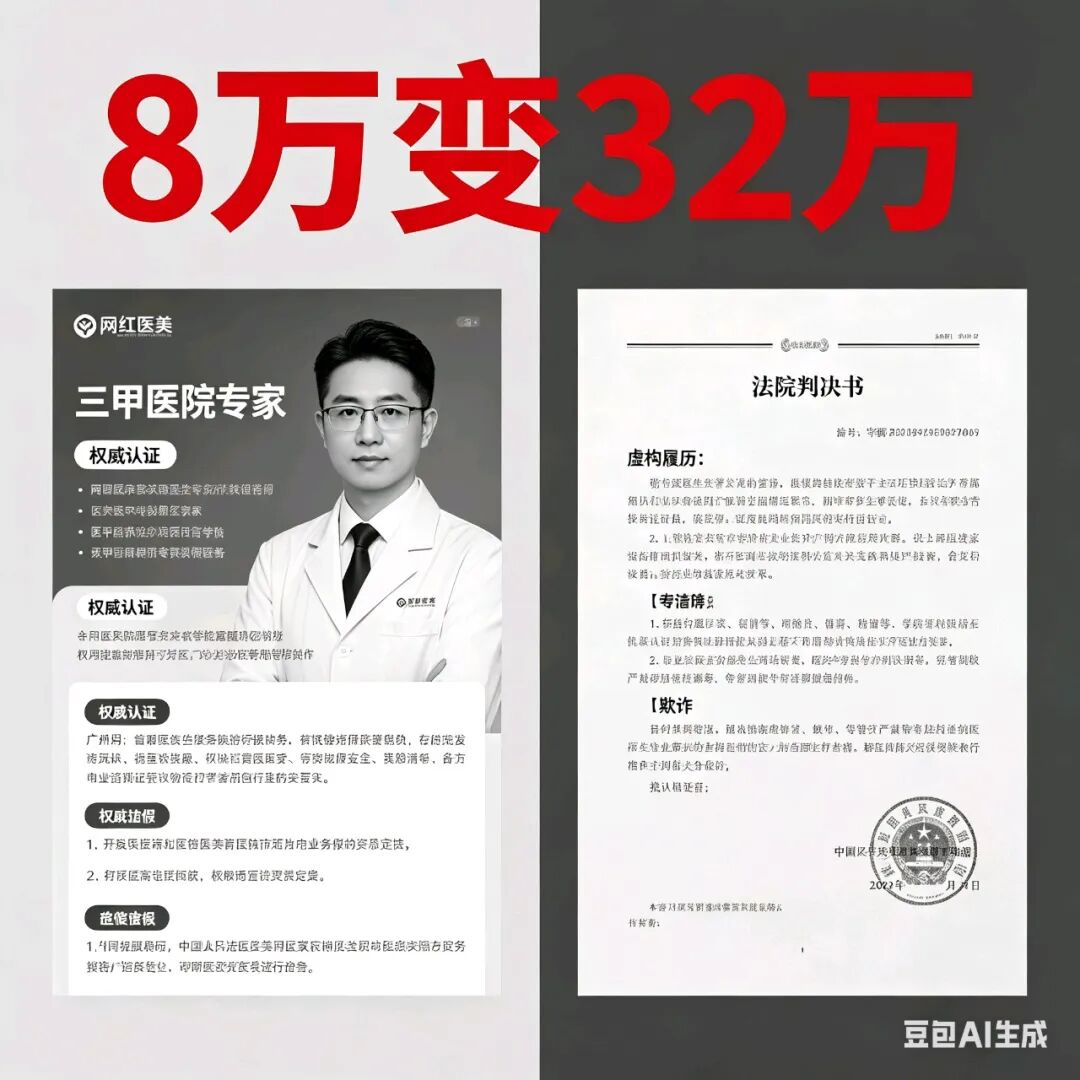 医生虚构三甲履历宣传构成欺诈！法院判机构“退一赔三”