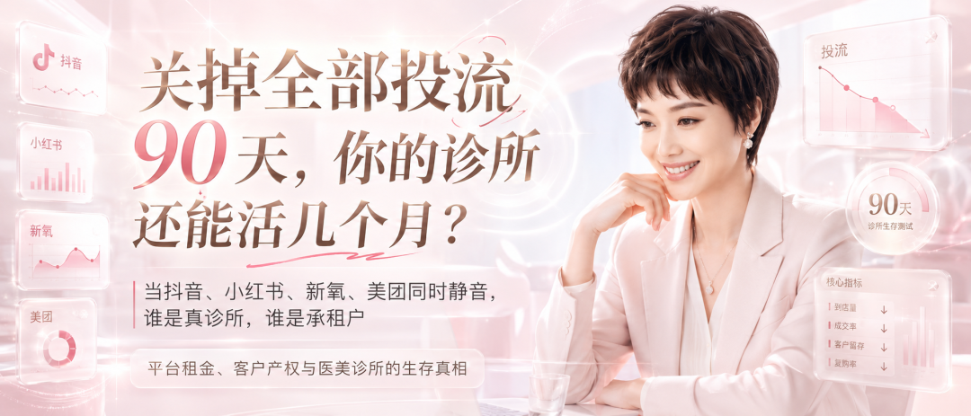 关掉全部投流90天，你的诊所还能活几个月？