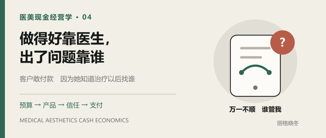 医美现金经营学④ | 做得好靠医生，出了问题靠谁