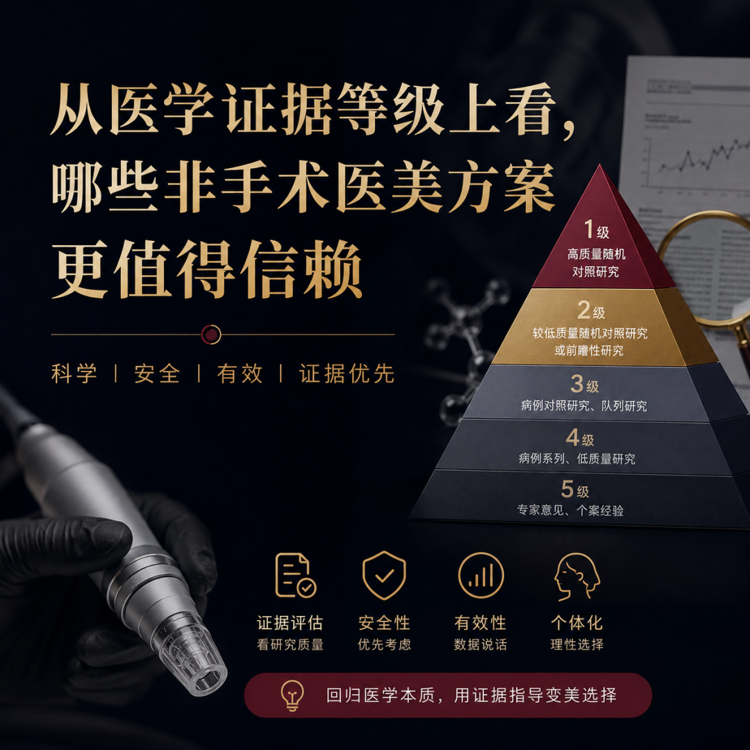 九类医美询证医学证据排名，最火的，反而最弱？