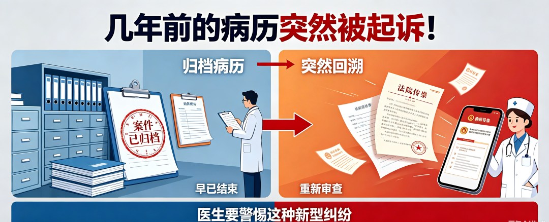 几年前的病历突然被起诉！医生要警惕这种新型纠纷